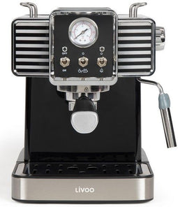 Livoo DOD174N - Espressomachine - 15 bar - Zwart met zilver