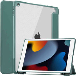 imoshion Tablet Hoes - Geschikt voor iPad 9e generatie (2021) 10.2 inch / 8e generatie (2020) 10.2 inch / 7e generatie (2019) 10.2 inch - Trifold Hardcase Bookcase - Groen