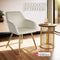 tectake® Eetkamerstoel Marilyn - Ergonomische Fluweelstoel - Gouden Poten - Creme