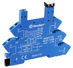 Finder 93.51.7.024 Relaissocket Geschikt voor serie: Finder serie 34 Finder 34.51, Finder 34.81 (l x b x h) 93.6 x 6.2