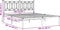 vidaXL - Bedframe - met - hoofdbord - metaal - zwart - 160x200 - cm