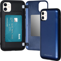 iMoshion Hoesje Geschikt voor iPhone 11 Hoesje Met Pasjeshouder - iMoshion Backcover met pashouder - Donkerblauw
