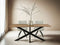 1x Livingfurn - Eetkamertafel Oslo Spider Acacia 180 cm - Acacia / Gecoat Staal