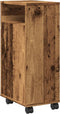 vidaXL - Badkamerkast - smal - met - wielen - bewerkt - hout - oud - houtkleurig