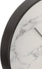 J-Line klok Marmer - kunststof - zwart - Ø 40 cm