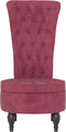 vidaXL - Stoel - hoge - rugleuning - met - knopen - fluweel - wijnrood