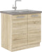 LASSEN Keukenonderkast onder spoelbak L 80 cm - Sonoma licht eiken decor (Zonder kraan, zonder werkblad!)