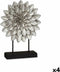 Decoratieve figuren Mandala Zilverkleurig 29 x 39 x 10 cm (4 Stuks)