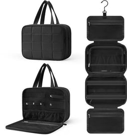 Skycases Travel Essentials - Toilettas - Ophangbaar Waterdicht 5 Compartimenten - Zwart
