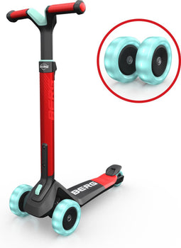 BERG Nexo Step - Kinderstep - Opvouwbaar - In hoogte verstelbaar - Incl. LED wielen - 2 tot 12 jaar - Rood