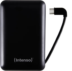 Intenso XC10000 - Powerbank - 10.000 mAh met geïntegreerde USB-C kabel - Zwart