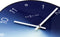 NeXtime - Stille Wandklok - 40cm - Glas / Metaal - Blauw - 'Gradient'
