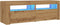 vidaXL - Tv-meubel - met - LED - 120x35x40 - cm - bewerkt - hout - artisanaal - eiken