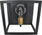 HSM Collection-Wandlamp Kubus-25x18x25-Zwart/Goud-Metaal