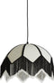 Light & Living Hanglamp Sulina - Linnen - 45cm - Wit/Zwart
