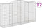 vidaXL - Schanskorven - 2 - st - gewelfd - 300x50x160/180 - cm - ijzer