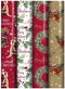 Traditioneel Engels Cadeaupapier - 4 Rollen 4m x 70cm - Kerstmotieven Multikleur
