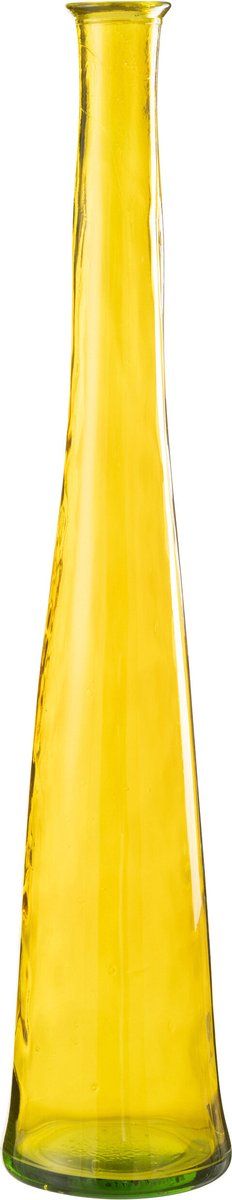 J-Line vaas Viooltje - glas - geel - medium - 100 cm hoog