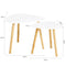 SoBuy FBT74-W - Bijzettafel Set van 2 - Wit Houten met Planken (2 stuks)