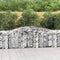 vidaXL - Schanskorven - 2 - st - gewelfd - 400x50x80/100 - cm - gegalvaniseerd - ijzer