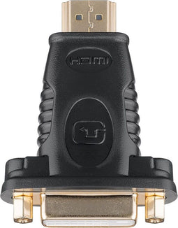 Wentronic A 323 G - HDMI naar DVI-D Adapter - Vergulde connectoren - Zwart