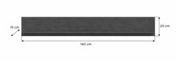 Furnilux Jam - Wandplank - 15x20x140cm - Bruin