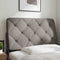 vidaXL - Hoofdbordkussen - 90 - cm - stof - taupe