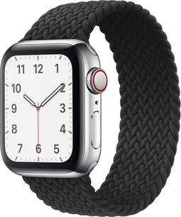 iMoshion Gevlochten nylon bandje voor de Apple Watch Series 1 / 2 / 3 / 4 / 5 / 6 / 7 / 8 / 9 / SE - 38 / 40 / 41 mm - Zwart