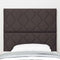 Stoffen Hoofdbord Geometric Handmatig Donkerbruin 100 cm Stof