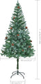 vidaXL - Kunstkerstboom - met - verlichting - kerstballen - dennenappels - 180 - cm