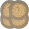 vidaXL - Placemats - 4 - st - rond - 38 - cm - katoen - effen - donkergrijs