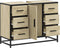 vidaXL - Wastafelkast - 80x33x60 - cm - bewerkt - hout - sonoma - eikenkleurig