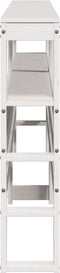 vidaXL - Hoofdbord - met - schappen - 180 - cm - massief - grenenhout - wit
