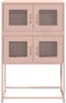 vidaXL - Hoge - kast - 68x39x107 - cm - staal - roze