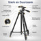 Studio ME Telefoon Statief - 136 cm - Tripod - Bluetooth Afstandsbediening - Zwart