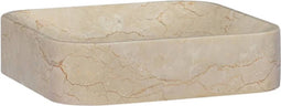 vidaXL - Gootsteen - 40x40x10 - cm - marmer - crèmekleurig