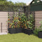 vidaXL - Tuinplanter - met - Trellis - 5 - stuks - Zwart - 120x120x143 - cm