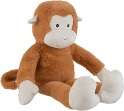 J-Line knuffel Aap - pluche - bruin - large