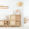 SoBuy FSB87-N - Dressoir - Houten Buffetkast 2 Schuifdeuren Wieltjes - Naturel