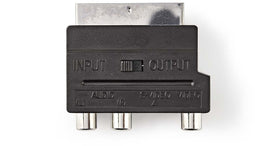 Nedis CVGP31902BK - Adapter 3x RCA/S-Video naar SCART - Zwart