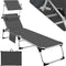 tectake® Ligbed Aurelie - Ligstoel - Verstelbare rugleuning - Antraciet