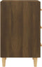 vidaXL - Nachtkastje - 40x40x66 - cm - bewerkt - hout - bruin - eikenkleur