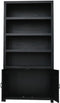 HSM Collection Wandkast 4 Vakken 105cm Zwart Mangohout/Mdf