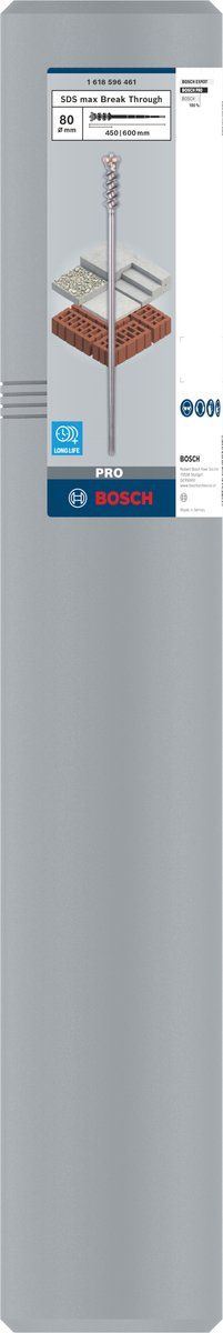 Bosch PRO SDS max Break Through - Doorvoerboren - Voor beton - 45-80 mm