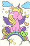 Schilderen op nummer voor kinderen | Thema: Unicorn | Afmeting: A4 | inclusief verf + penseel