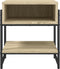 vidaXL - Salontafel - 40x40x45 - cm - bewerkt - hout - sonoma - eikenkleurig