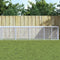 vidaXL - Kippenhok - met - dak - 803x98x90 - cm - gegalvaniseerd - staal - lichtgrijs