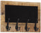 vidaXL - Wandkapstokken - 2 - st - met - 4 - haken - massief - mangohout
