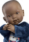 Llorens babypop Zareb donker met kleding en speen 42 cm