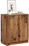 vidaXL - Schoenenkast - 59x35x70 - cm - bewerkt - hout - oud - houtkleurig